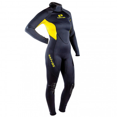Гидрокостюм для плавания женский SALVAS Alfa MS0072-L чёрно-жёлтый