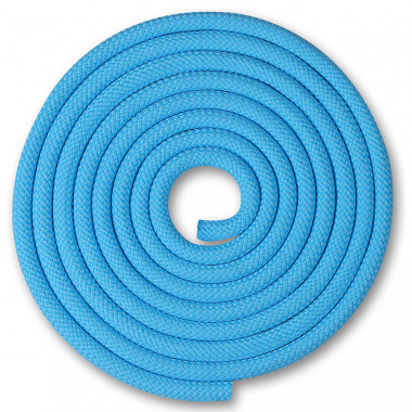 Скакалка гимнастическая INDIGO SM-121-BL, утяжеленная, длина 2,5м, шнур, голубой