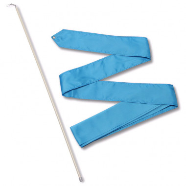 Лента гимнастическая с палочкой 50см, СЕ4-LB, длина 4м, голубой