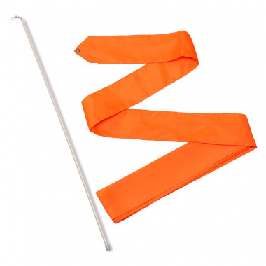 Лента гимнастическая с палочкой 50см, СЕ4-OR, длина 4м, оранжевый