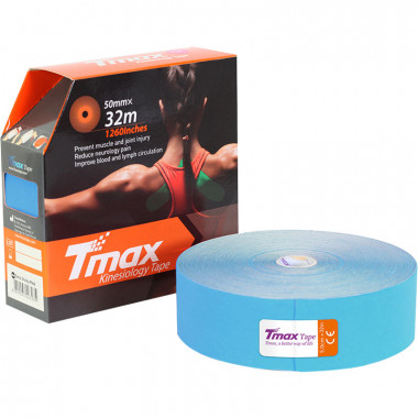 Тейп кинезиологический TMAX Extra Sticky 5 см x 32 м, 423228, голубой