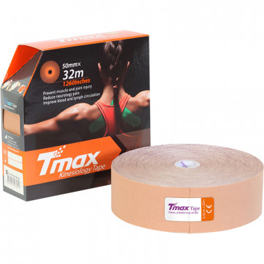 Тейп кинезиологический TMAX Extra Sticky 5 см x 32 м, 423211, телесный