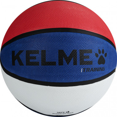 Мяч баск. KELME Foam rubber ball, 8102QU5002-169, р.5, 8 панелей, резина, бело-сине-красный