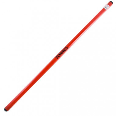 Штанга TORRES, TR1017, пластик, длина 1,2 м, диаметр 2,5 см, красный