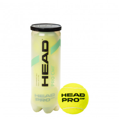 Мяч теннисный HEAD Pro Comfort 3B, 577573, уп.3 шт,сукно,нат.резина,желтый