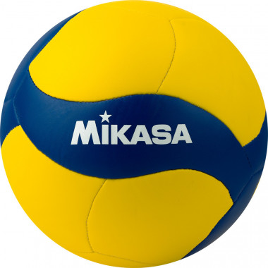 Мяч вол. MIKASA V355W, р.5, 18 панелей, синт.кожа (ПВХ), маш. сшивка, желто-синий