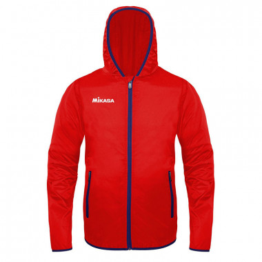 Куртка-ветровка унисекс MIKASA MT911-0620-XL, р. XL, 100% нейлон, красный
