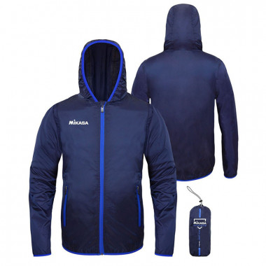 Куртка-ветровка унисекс MIKASA MT911-064-M, р. M, 100% нейлон, темно-синий