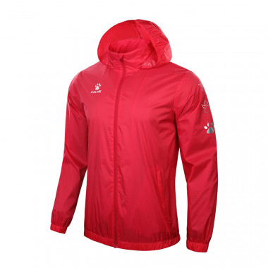 Куртка-ветровка унисекс KELME Rain Jacket 816WT1001-600-XL, р. XL, 100% нейлон, красный