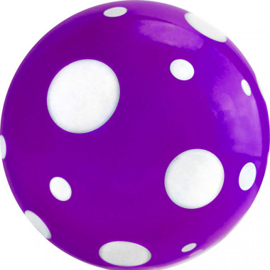 Мяч детский с рисунком Горошек, MD-23-07, диам. 23 см, ПВХ, фиолетово-белый