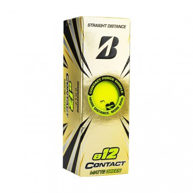 Мяч для гольфа Bridgestone e12 Contact Matte Yellow, BGB1CYX, 3 шт/уп, желтый