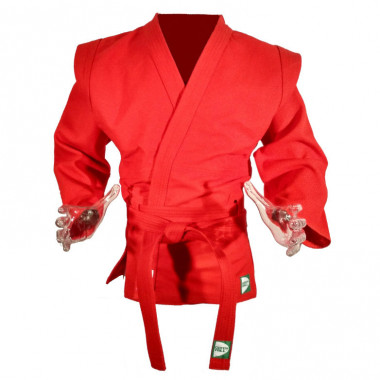 Куртка для самбо GREEN HILL MASTER, SC-550-42-RD, р.42, одобр. FIAS, 100% хлопок, красная