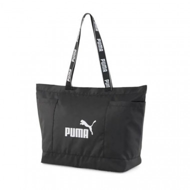 Сумка спортивная PUMA Core Base Large Shopper, 07946401, полиэстер, черно-серый