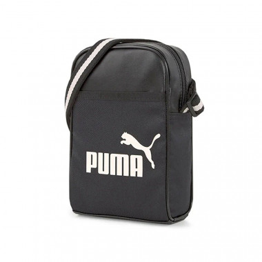 Сумка кросс-боди PUMA Campus Compact Portable, 07882701, полиуретан, полиэстер, черно-серый