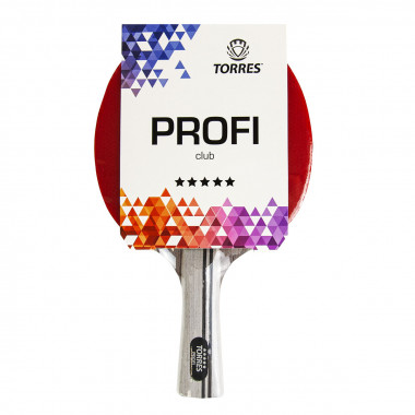 Ракетка для н/т TORRES Profi 5*, TT21009, для спортсменов, накладка 2,0 мм, конич. ручка