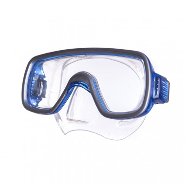 СЦ*Маска для плав. Salvas Geo Md Mask, CA140S1BYSTH, закален.стекло, силикон, р. Medium, синий