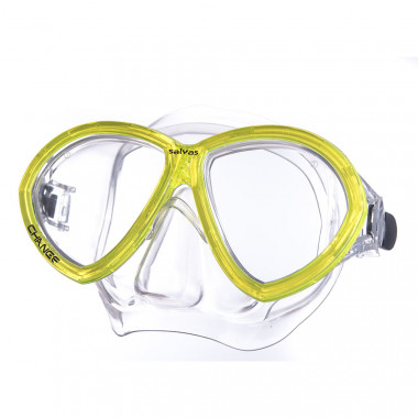 Маска для плав. Salvas Change Mask, артCA195C2TGSTH, закален.стекло, Silflex, р. Senior, желтый