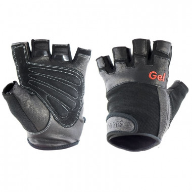 Перчатки для занятий спортом TORRES, PL6049M, р.M, нейлон, нат.кожа и замша, подбивка гель,черн