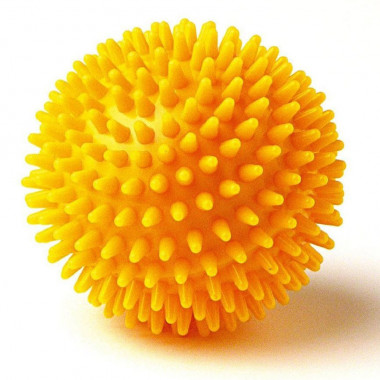 Мяч массажный, L0108, диам. 8 см, поливинилхлорид, желтый