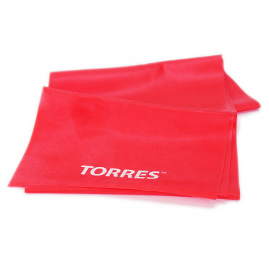 Эспандер TORRES латексная лента, AL0020,длина 120 см, шир.15 см, сопротивление 8 кг., красный