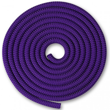Скакалка гимнастическая INDIGO, SM-123-VI, утяжеленная, 180г, длина 3м, шнур, фиолетовый