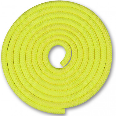 Скакалка гимнастическая INDIGO, SM-123-LM, утяжеленная, 180г, длина 3м, шнур, лимонный
