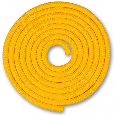 Скакалка гимнастическая INDIGO, SM-121-YL, утяжеленная, 150г, длина 2,5м, шнур, желтый