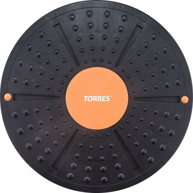 Балансирующий диск TORRES, AL1011, диаметр 40 см., нескользящее покрытие, черно-оранжевый