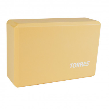 Блок для йоги TORRES, YL8005B, размер 8x15x23 см, материал ЭВА, песочный