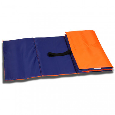 Коврик гимнастический детский INDIGO, SM-043-OBL, полиэстер, стенофон, оранжево-синий