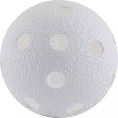 Мяч для флорбола RealStick, MR-MF-Wh, пластик с углубл., IFF Approved, белый