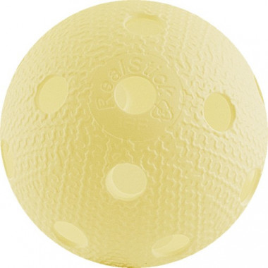 Мяч для флорбола RealStick, MR-MF-Va, пластик с углубл., IFF Approved, ванильный
