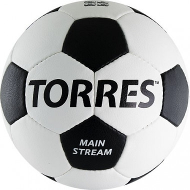 Мяч футб. TORRES Main Stream, F30184,р.4, 32 пан. PU, 4 под. слоя, руч. сшив., бело-черный