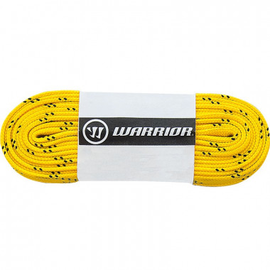 Шнурки для коньков Warrior Laces Wax с восковой пропиткой, LAW-YL-096, полиэстер, 244см, желтый