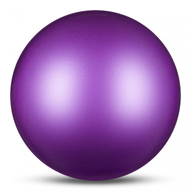Мяч для художественной гимнастики INDIGO, IN329-VI, диам. 19 см, ПВХ, фиолетовый металлик