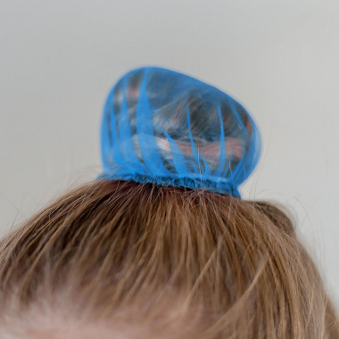 Сеточка для волос INDIGO, SM-329-BL, 9 см, 100% полиэстер, голубой
