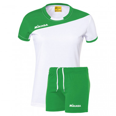 СЦ*Форма волейб. жен. MIKASA MT376-019-XL, р.XL, 100% полиэстер, бело-зеленый