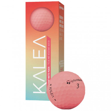 Мяч для гольфа TaylorMade Kalea, N7641901, персиковый неон, 3шт в упак.