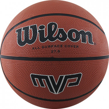 Мяч баск. WILSON MVP, WTB1417XB05, р.5, резина, бутил.камера, коричневый