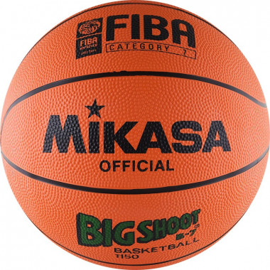 Мяч баск. MIKASA 1150 р.7, резина, FIBA III категории, бут.кам, нейл.корд, оранж-чер